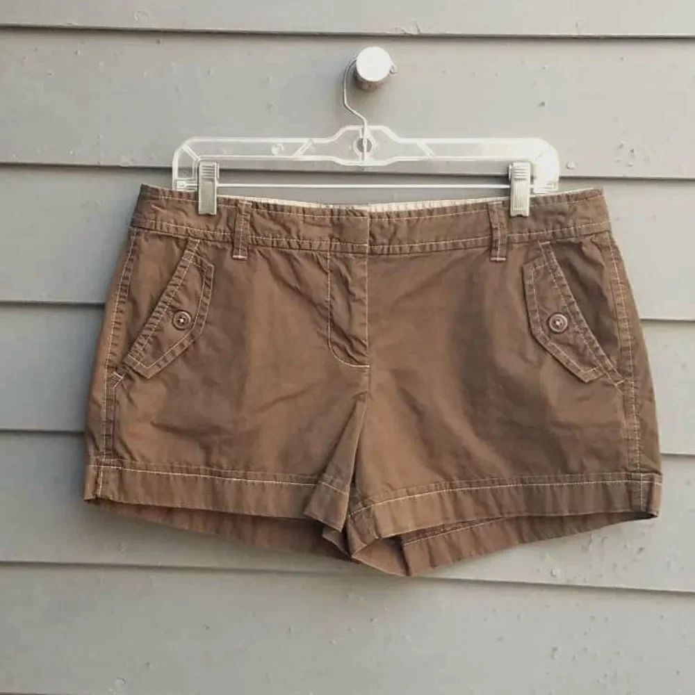 J Crew Brown Classic Twill Shorts size 10